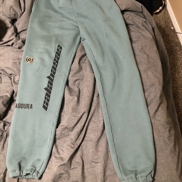 yeezy hospital blue sweatpants